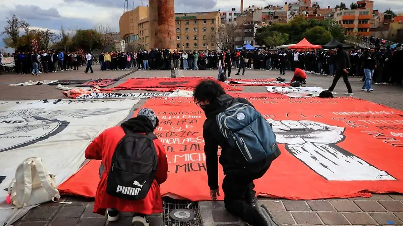 Protesta Normalistas de San Marcos, Loreto, Zacatecas
